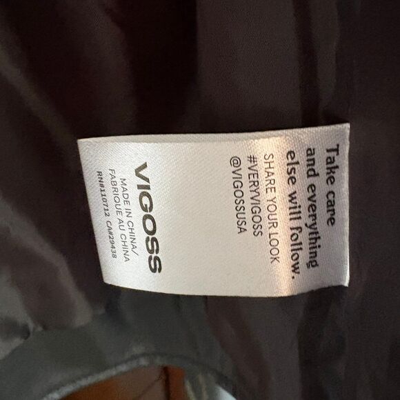 NWT Vigoss Vegan Leather Black Motorcycle Jacket w/ Silver Hardware size L - Picture 6 of 8